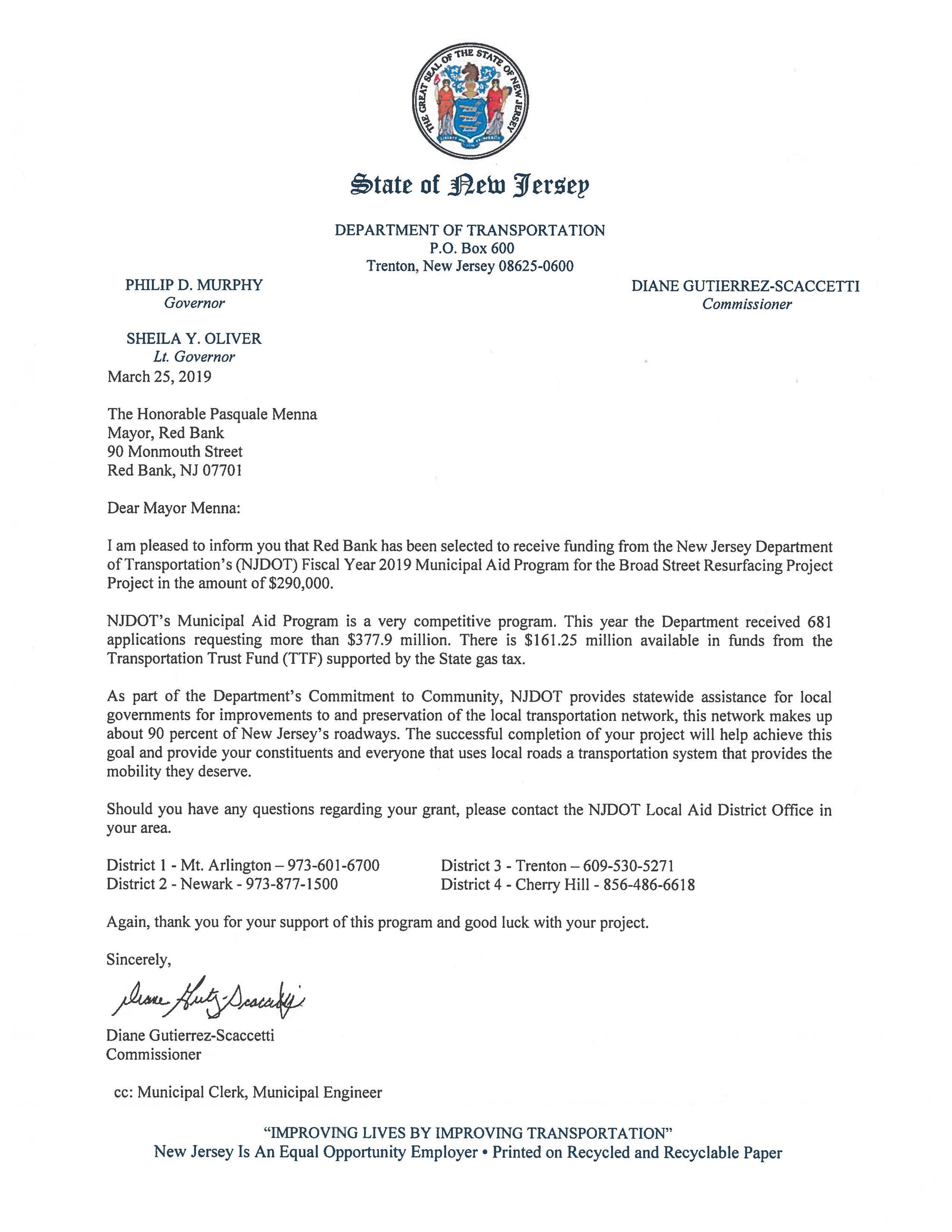 New Jersey Department of Transportation FY 2019 Municipal Aid Program - Broad Street