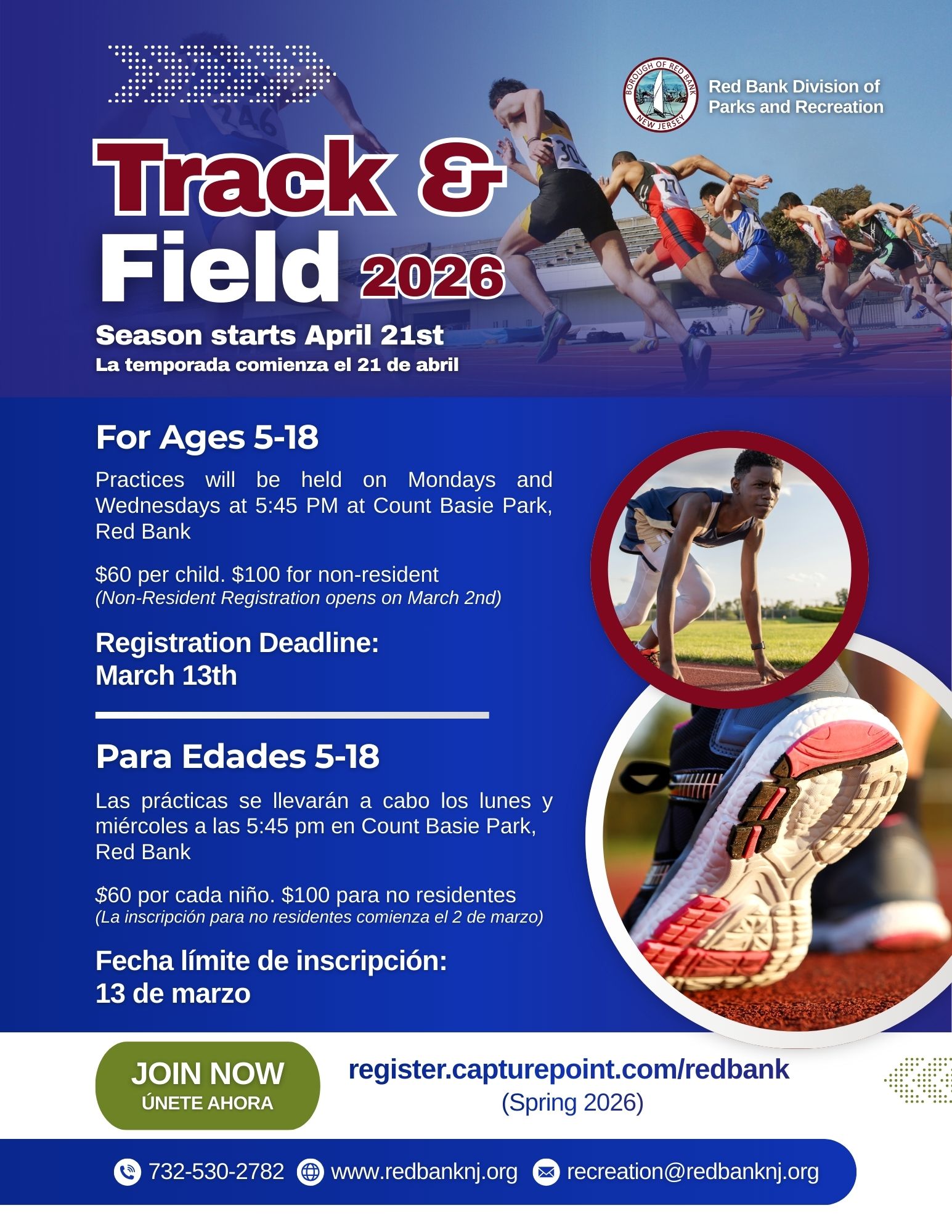 Track and Field Registration Flyer  
